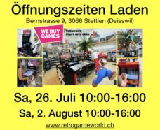 Öffnungszeiten Game-Shop (aktuell)